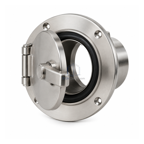 STjh 105 mm rapid transfer port with a compact circular flange