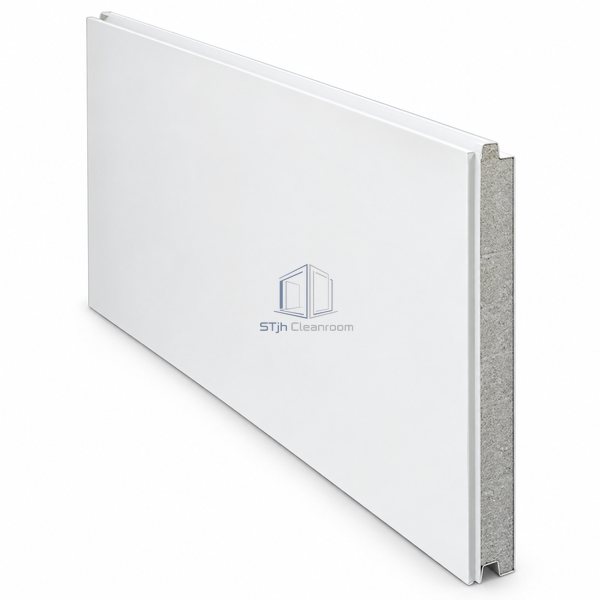 STJH-SILICA-ROCK-CLEANROOM-SANDWICH-PANEL-50-TONGUE rigid silica-core panel on white background