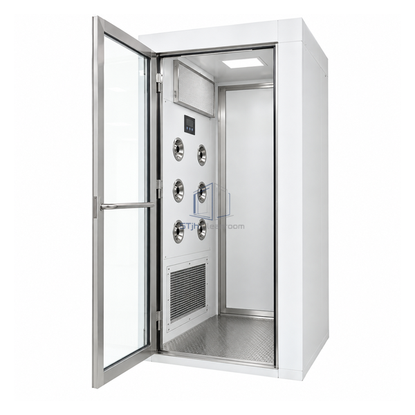 STjh single-person 1100 by 1000 mm air shower with six one-side nozzles and one HEPA cell