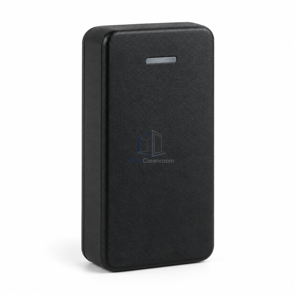 STJH compact 13.56 MHz smart-card reader with short rectangular housing shown on white.