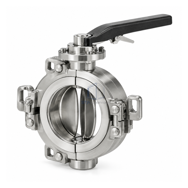 STjh standard split butterfly valve with mechanical docking halves