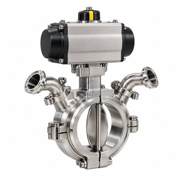 STjh advanced extraction split butterfly valve with an integrated extraction assembly