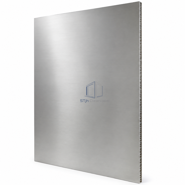 STJH-STAINLESS-STEEL-CLEANROOM-WALL-LINER-PANEL-12P7-316L stainless wall liner on white background