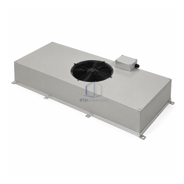 STJH 600 x 1200 mm large rectangular HEPA fan filter unit with reinforced metal frame on white