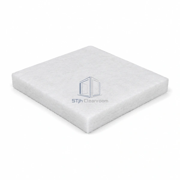 STJH-WASHABLE-SYNTHETIC-PRE-FILTER-COARSE75 thick frameless white synthetic filter mat on a white background