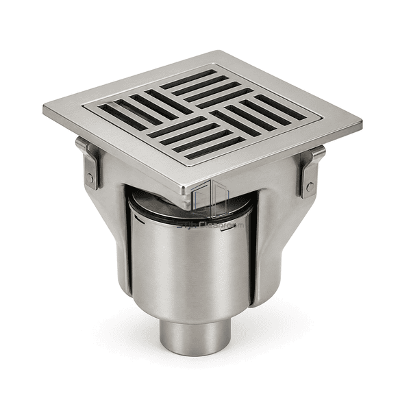 Trapped Cleanroom Floor Drain