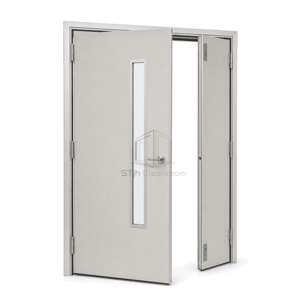 Unequal Double-Leaf Cleanroom Door